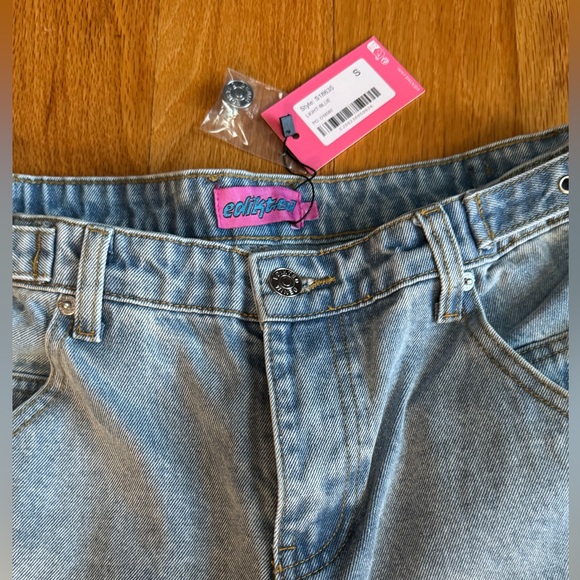Edikted: Denim Jeans in Light Blue Wide Leg. New with tags . Size Small - Picture 2 of 4